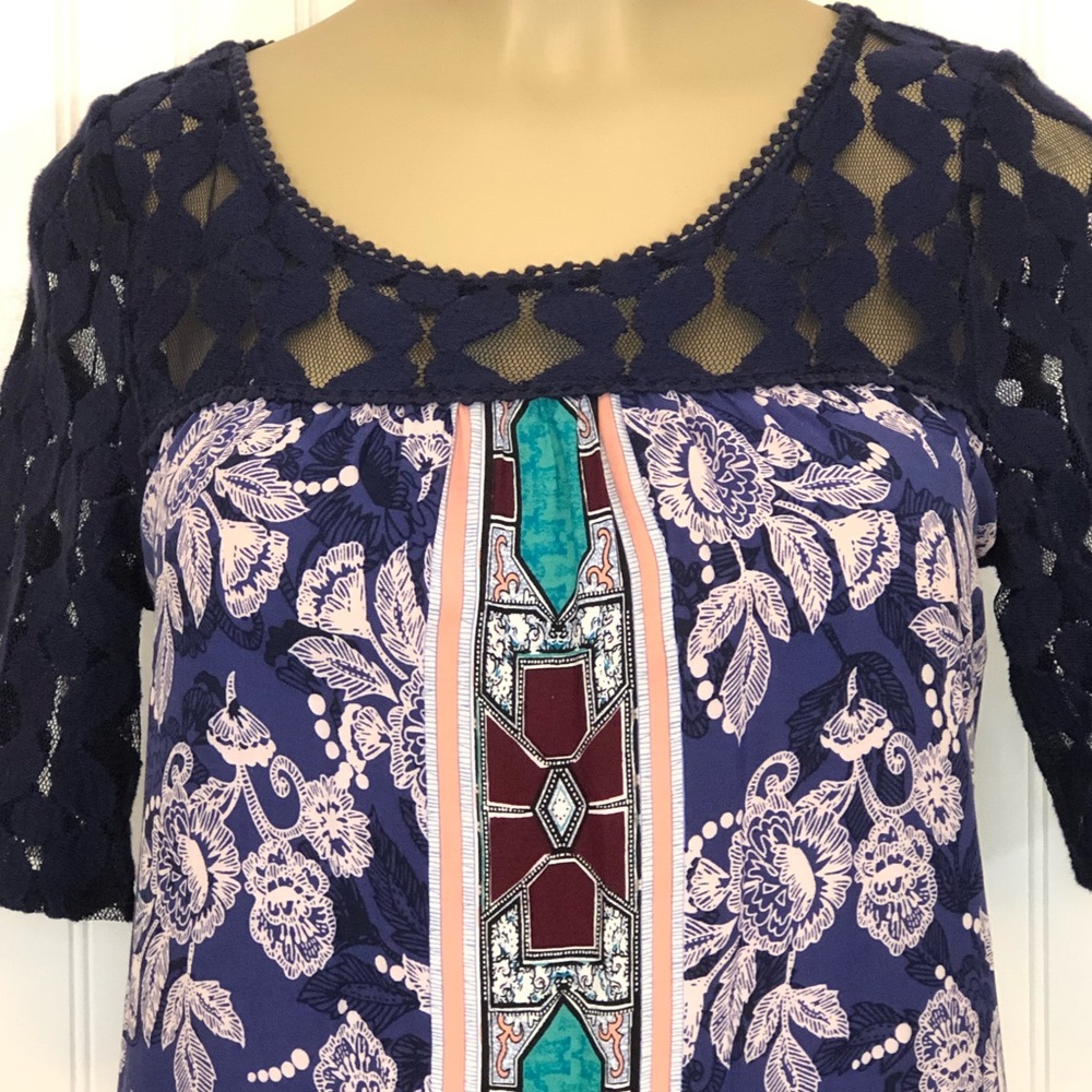 Anthropologie Lace Floral Tunic Top Dress Small - Picture 4 of 13